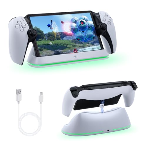 Mcbazel PS Portal用 マグネット式 LED充電スタンド Type-C搭載 急速充電 過充電防止 過充電保護 取付簡単 PS5ポータブルリモートプレーヤー用 収納便利 省スペース - ホワイト Mcbazel PS Portal用 マグネット式 LED充電スタンド Type-C搭載 急速充電 過充電防止 過充電保護 取付簡単 PS5ポータブルリモートプレーヤー用 収納便利 省スペース - ホワイト