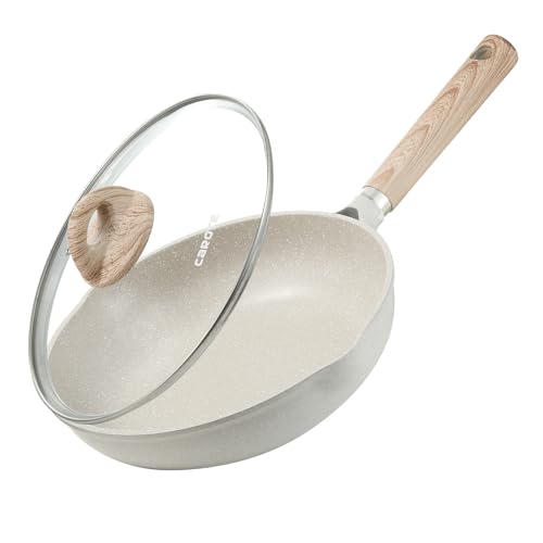 CAROTE カローテ フライパン 蓋付き 24cm ih対応 PFOA PFOS フリー マーブルコート ツルツルすべる く..