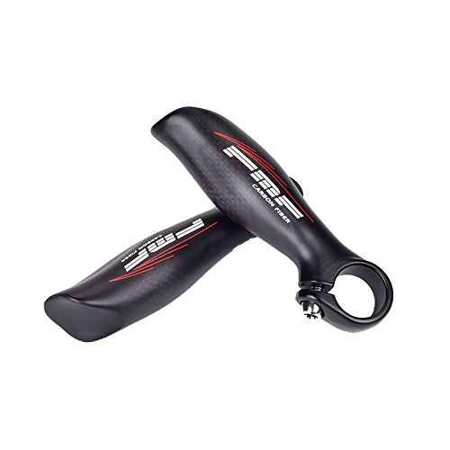 UPANBIKE カーボンファイバー 炭素繊維 自転車バーエンド 22.2mm バーエンドプラグ付き(スクラブ)