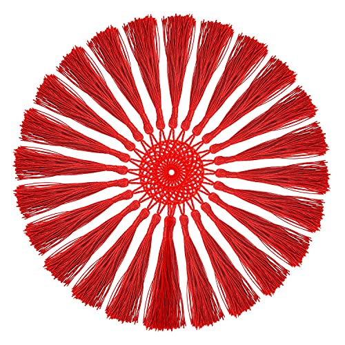 TORMEN 25個 シルクタッセル 装飾的ブックマークタッセル フリンジ 手作り素材 DIY用品 房飾り中国結装..