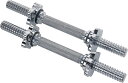 Sunny Health & Fitness (サニーヘルス&フィットネス) 36cmスレッドクロムダンベルバーペア グレー STDBH-14
