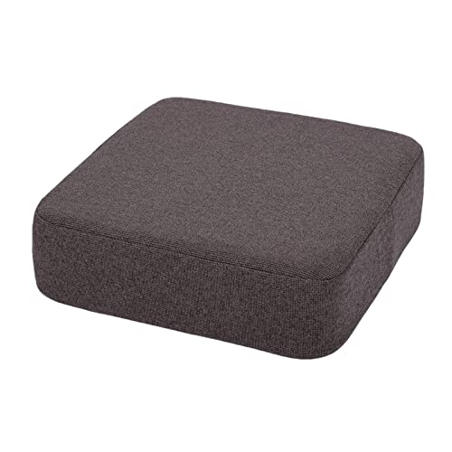 Baibu Home 座布団 クッション 低反発+高反発 ウレタン 厚め 極厚 ざぶとん 43×43×12cm ゆっくり沈む 床用 フロアクッション ブラウン 2層構造