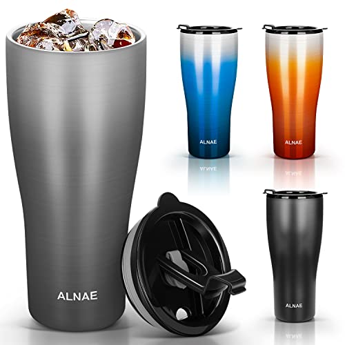 ALNAE タンブラー 蓋付き ステンレスタンブラー コップ 水筒 450ml 保温保冷 真空断熱 直飲み 保温マグ..