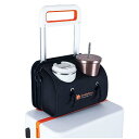 simpletome 4 In 1 スーツケース用 ボトルホル カップホルダー クロスボディバッグ 旅行用品 便利グッズ 飲料 バッグ 袋 (Black)