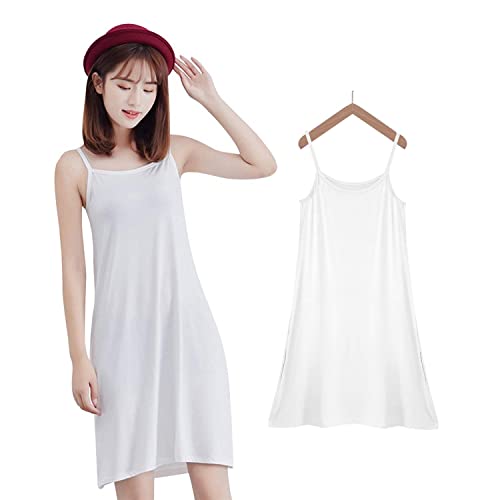 [Trnvco] ペチコート レディース スリップ キャミワンピース モダール ルームウェア下着 スリップドレス 静電気防止 インナーワンピース タンクトップ ワンピース ハーフスリップ ロングスリップ キャミソール ロングワンピース 美しシルエット 重ね着