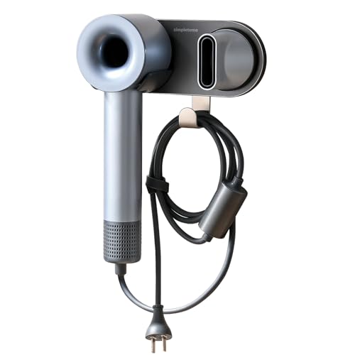 simpletome ヘアードライヤーホルダー 壁掛け プラグ コード オーガナイザー フックが付いているすべて..