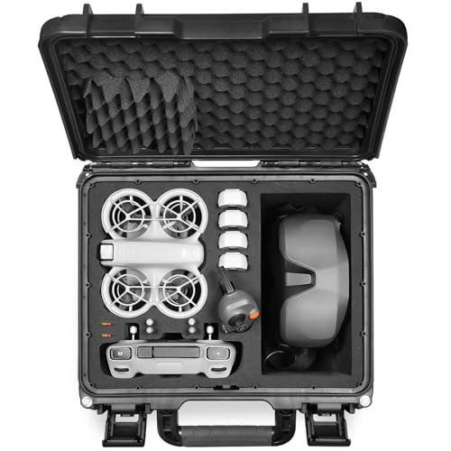 Lekufee DJI Neo ドローン防水ハードキャリングケース DJI Neo Motion Fly More コンボ、DJI Goggles N3/3/2/Goggles Integra、DJI RC 2、DJI RC N3/N2、DJI RC Motion 3/2、およびアクセサリー用（ケースのみ）