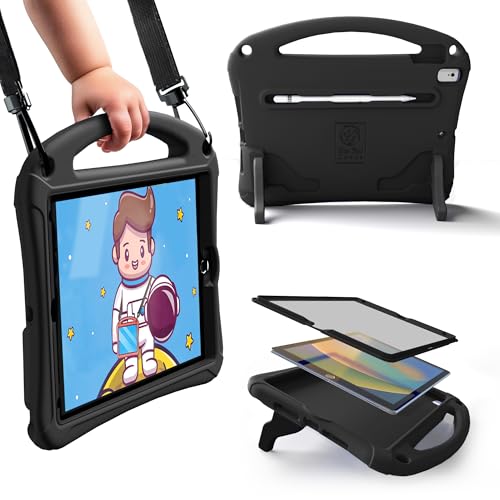 楽天櫻屋オンライン楽天市場店Bam Bino Cases SPACE SUIT ショルダーストラップ スクリーンガード ペンシル収納付き 耐衝撃 キッズ ケース 【 iPad 10.2 第9世代 /第8世代 / 第7世代 / Air 10.5 2019 第3世代 / Pro 10.5 2017】 子供 画面保護 スタンド 軽量