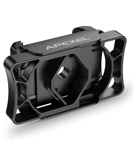 APEXEL 独占特許を取得済みユニバーサルアクセサリー 望遠鏡用カメラアダプター スマートフォンアダプター フィールドスコープ 操作簡単 ユニバーサル 調整可能 取り外しやすい パーツ 軽量 カメラ撮影