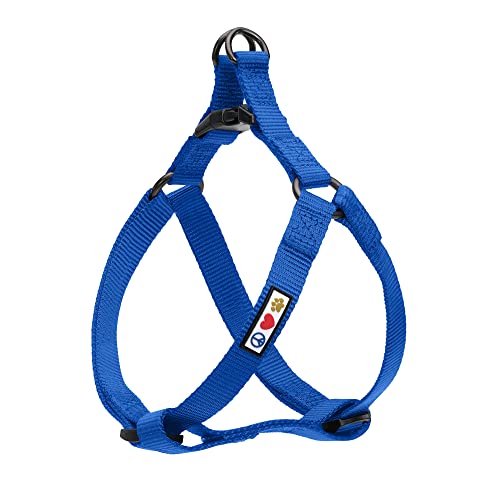 Pawtitas Solid Harness S Blue ペット用ソリッドカラー・ステップインドッグハーネス、またはベストハ..