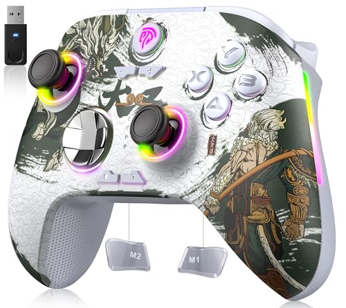 EasySMX PC 無線 コントローラー、RGBバックライト、ゲームパッド、ワイヤレスコントローラー Switch ..