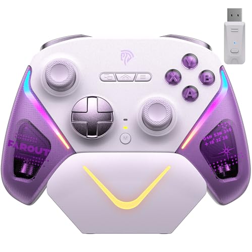 EasySMX コントローラー PC Switch 2 Steam Deck IOS Android 、充電ドック、RGB バックライト、TMR ジ..