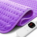 【】 Merpin ホットマット 電気ホットマット 一人用 約40*76cm ホットカーペット 6段階温度調整 4種類の時間帯タイミング設定 電気座布団 省エネ 防寒対策 洗濯可能 過熱防止 腹/背中/首/ひざ/肩/在宅勤務対応 日本語説明書付き (紫, 50*90)