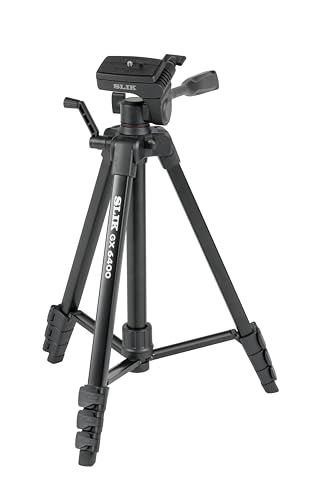 スリック SLIK アルミ三脚 GX 6400 4段伸縮タイプ 全高154cm レバーロック式 3ウェイ雲台 クイックシュー式 一眼レフ/ミラーレス/アクションカメラ/ビデオカメラ対応 216835