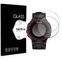 TDITD ガラスフィルム 【2枚入】For Garmin ForeAthlete 235J/230J/220/225/630/620 用 保護フィルム Garmin 235J/230J 用 強化ガラスフィルム 日本旭硝子素材採用 高透過率 薄型 硬度9H 飛散防止処理 2.5D ラウンドエッジ加工 自動吸着
