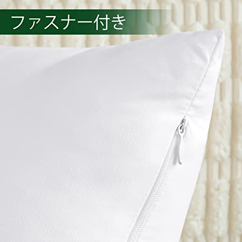 Otostar クッション 中身 30x50cm 2個セット ヌードクッション 柔らかい ふわふわ フワフワ 長方形 ロング インナー なかみ 中材 本体 ファスナーつき 中綿入り可能 ポリエステル 四角 無印 無地 スクエア ホワイト 洗濯機洗える 通気性 部屋