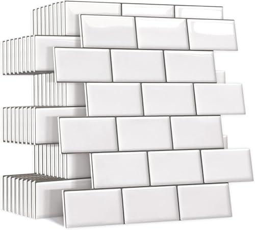 Yoillione タイルシール 防水 厚め 5枚 耐熱 キッチン 洗面所 剥がせる モザイクタイル 壁紙シール 賃..