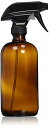 Sally's Organicsアンバー ガラス 空 スプレー ボトル - 大型 473.18ml (16オンス) 詰め替え 容器 エッセンシャル オイル 自家製洗剤 アロマセラピー 最適 - 丈夫 ブラック トリガー式 スプレーヤー 霧射 直射 設定