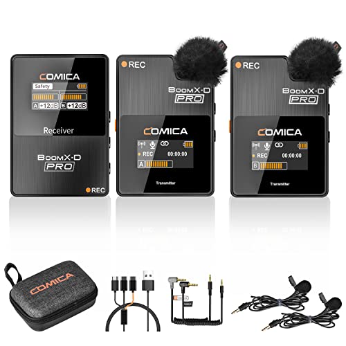 ワイヤレスマイクシステムCOMICA PRO【8Gオンボードレコーディング・200M伝送距離・ノイズキャンセリング】2.4GHz クリップ全指向性 動画撮影 オンライン授業 VLOG iPhone外付けマイクワイヤレス PC/スマホ/カメラ/タブレット/レコーダーなどに対応 (BoomX-D PRO D2 受信機1台+送信機2台)ブランド: COMICAメーカー: comica型番: BoomX-D PRO D2(B)