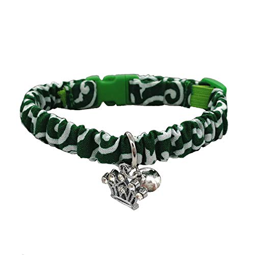 THAIN 首輪 猫 唐草模様 猫 首輪 セーフティ 猫首輪 唐草 バックル式 猫の首輪 すず 猫用首輪 かわいい..