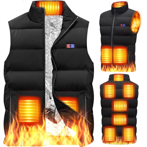 [HUOFU] 電熱ベスト ヒーターベスト 日本製発熱線 防寒 電熱ウェア 9大箇所発熱 前後独立温 ...