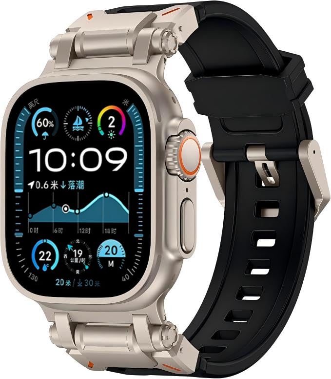 [GLILAVOX] 2024新登場 アップルウォッチ バンド Compatible with ultra2/ultra 49mm Series 10/9/8/7/SE2/SE/6/5/4/3/2/1 46mm/45mm/44mm/42mm アップルウォッチ バンド スポーツ 防水 TPU 柔らかい ベルト メンズ スポーツバンドブランド: GLILAVOXメーカー: GLILAVOX