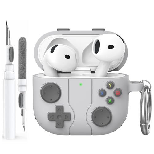楽天櫻屋オンライン楽天市場店AhaStyle AirPods 4 ケースカバー クリーニングキット付き レトロな携帯ゲーム機デザイン AirPods第4世代ケース ソフトシリコン保護カバースキン Apple AirPods 4 2024充電ケース用