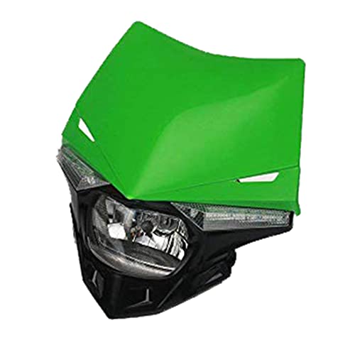 karun バイク ヘッドライト カウル ストリート オフロード LEDディライト ヘッドランプ マスク ターン..