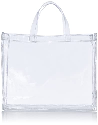 伊高 ビニール トート バッグ 透明 Mサイズ A4対応 (幅32×高さ25×マチ10cm) CB-3225