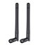 BINGFU 2.4GHz 5GHz 5.8GHz 3dBi 無指向性 WIFIアンテナ RP-SMAオス無線LAN アンテナ(2パック)ワイヤ..