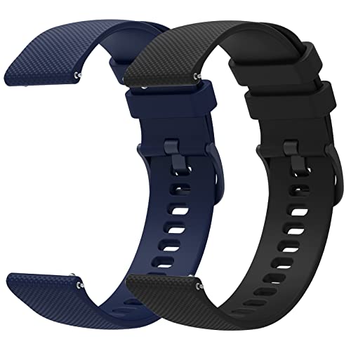 [GOHHME] 時計バンド 18mm 20mm 22mm 2枚セット時計ベルト シリコンバンド 防水時計替えベルト 腕時計バンド18ミリ 20ミリ 22ミリ Quick Releaseスマートウォッチバンド ベルト 防水 交換ベルト 替えバンド スポーツループ 軽量 通気性 調整簡単