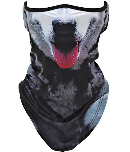 動物柄 ハーフマスク フェイスマスク 3D プリント アニマル マスク 速乾 フェイスカバー ネックガード ..