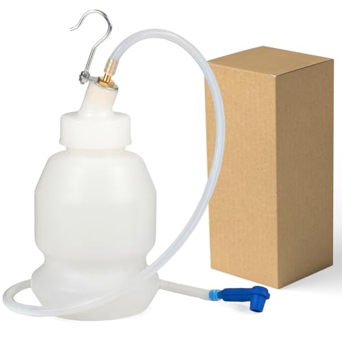 JiiinMiiin ブレーキブリーダー 1L 車・バイクのブレーキフルード交換用 ワンウェイバルブ ブレーキオ..