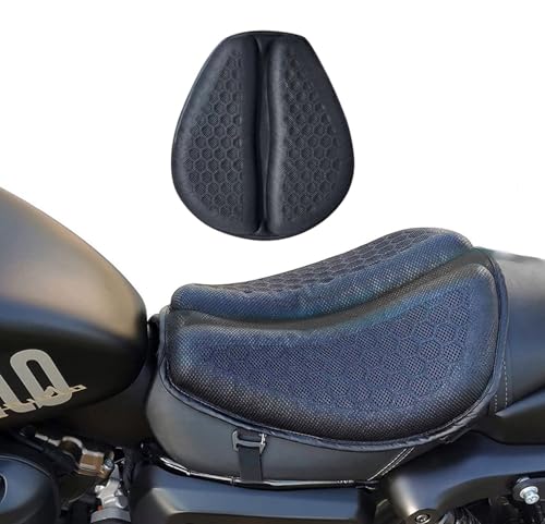 AMJPRO【バイクシートクッション 2024】 ゲルクッション 通気性 3Dメッシュシートカバー 体圧分散 通気 滑り止め 通気 人間工学 取り付け簡単 快適なツーリング バイク用品 40*3*17/36.5cm
