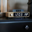 WOOD SHOW Qi充電時計 デジタル 置き時計 ワイヤレス充電 目覚まし時計 多機能 インテリア時計 卓上 クロック 木目 黒 薄型 USB給電 省スペース (人気天然竹)