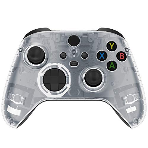eXtremeRateのXbox Series X/S対応用カスタムフロントハウジングシェル(クリア素材)、 Xbox Series X/S対応とXbox Coreに対応用ソフトタッチカバーフェースプレート、コントローラーは含まれていません【クリア】 eXtremeRateのXbox Series X/S対応用カスタムフロントハウジングシェル(クリア素材)、 Xbox Series X/S対応とXbox Coreに対応用ソフトタッチカバーフェースプレート、コントローラーは含まれていません【クリア】