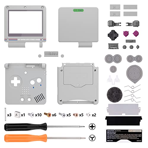 IPS GBA SPアップグレードeXtremeRateカスタム交換用ハウジングシェル-レトロデザインIPSと標準 LCD の両方に対応-コンソールやスクリーンは付属していません【クラシックNESスタイル】