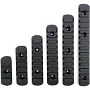 Takelablaze M-LOK & KEYMOD 両方対応 20mm レイルセクション 6種6枚セット 【3/5/7/9/11/13スロット】取付ナット付 ...