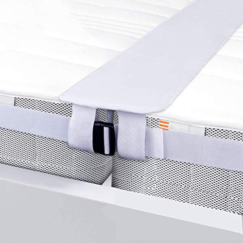 Craft-lw マットレスバンド すきまパッド 2点セット 隙間対策 マットレス ベッド マット 固定 連結 バンド ベルト 隙間パッド ズレ すきま 防止 家族 収納バッグ付き ホワイト