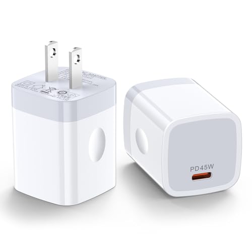 iPhone 急速充電器 Type-C 45W USB-C 充電器 2個セット/GaN採用/PPS&PD3.0対応/PSE認証 Hootek ACアダプター USB コンセント タイプC アダプター iPhone 16e/16/15シリーズ、Galaxy S25 Ultra、iPad Pro/Air/Mini、MacBook