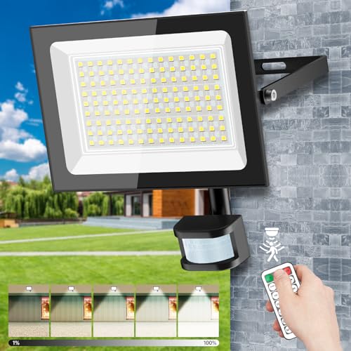 KIWEN センサーライト 投光器 LED センサーライト 超爆光 100v 100W 昼光色 6500K 15000LM 120°広角照..