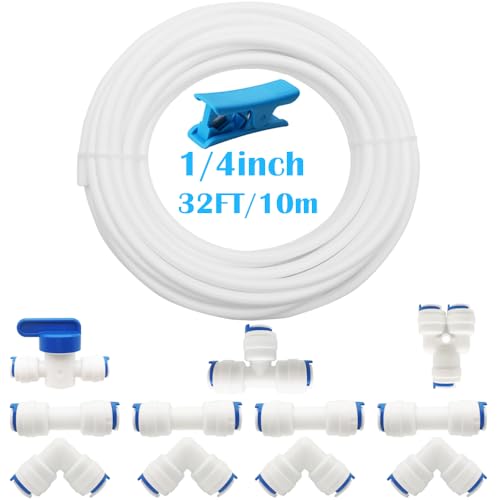 CESFONJER RO浄水器継手、水道管用1/4 "プッシュフィットストレートコネクタ（Y + T + I + Lタイプコン..