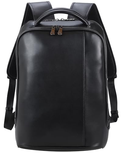 [Masa Kawa] 雅革 リュック メンズ 本革 ビジネスリュック 薄型 レザー 防水 YKKファスナー ラップトッ..