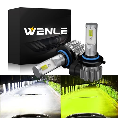 【2025年新登場モデル！】WENLE(ウエンレ) HB3/HB4共用 LED フォグランプ 2色切り替え ホワイト/レモン..