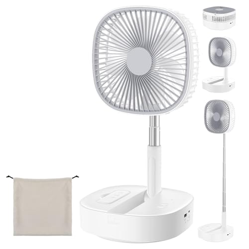 MoKo 扇風機 折りたたみ 2025年最新バージョン 10000mAhバッテリー 最大50時間連続使用 小型 卓上扇風..