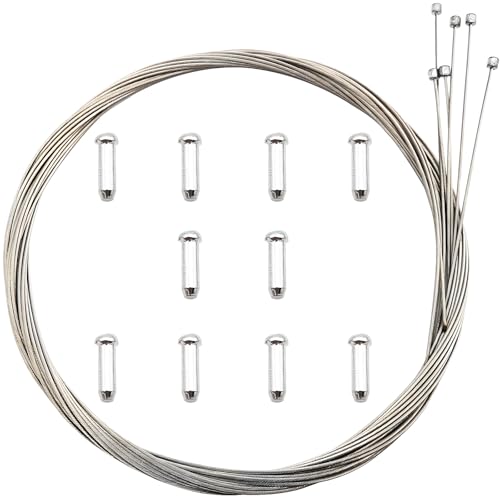 自転車用シフトワイヤー, CTRICALVER 2.1m 6個 ケーブル ステンレス製 耐久性 バイク インナーケーブル..