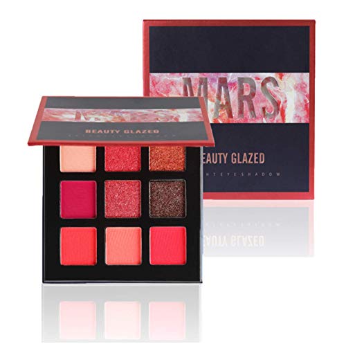 美しさ艶出し9色アイシャドウパレットアイシャドウマットアイメイクパール長期的な防水メイクスタイリッシュマットキラキラポータブルメイクパレット (#01)