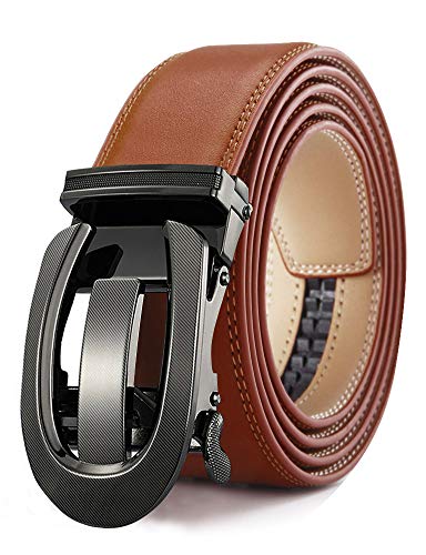 XsFireCow ベルト メンズ オートロック おしゃれ ブラック オートロック式 黒 ブラック バックル レザ..