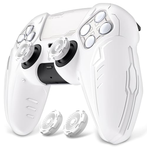 PlayVital ps5コントローラー対応用グリップカバー、ps5対応用プレミアムシリコンカバー、ps5対応用サイバーメカデザイン保護カバー、カバー付けたままps5公式充電ドック対応します-ブラック PlayVital ps5コントローラー対応用グリップカバー、ps5対応用プレミアムシリコンカバー、ps5対応用サイバーメカデザイン保護カバー、カバー付けたままps5公式充電ドック対応します-ブラック