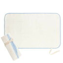 おむつ替えシート 防水 おむつ替えマット - おねしょシーツ ベビー用 おでかけ防水シーツ 携帯 綿100% 2枚セット45×70cm (クリーム+ブルー)